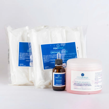 Kit Drenami ritenzione idrica 3 bende, siero, scrub