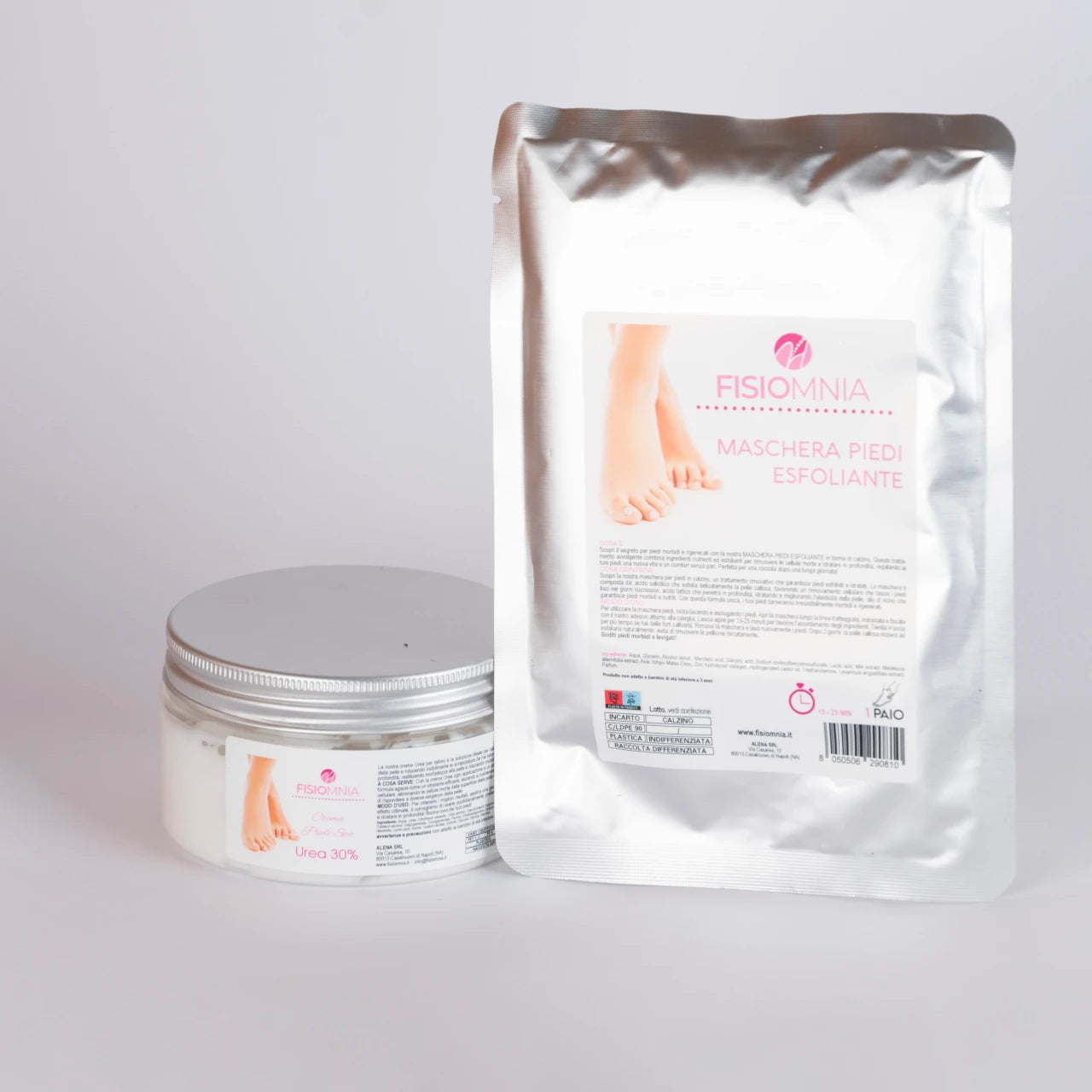 Kit Maschera Esfoliante piedi e Crema piedi Urea