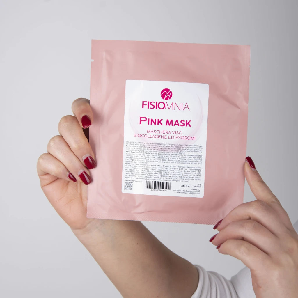 PINK MASK Maschera Viso Biocollagene agli Esosomi