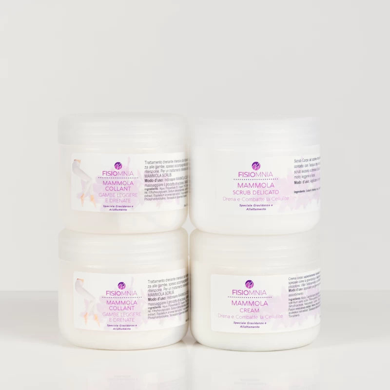 Mammola Kit Crema, Scub e Collant gonfiore, ritenzione idrica e cellulite gravidanza e allattamento