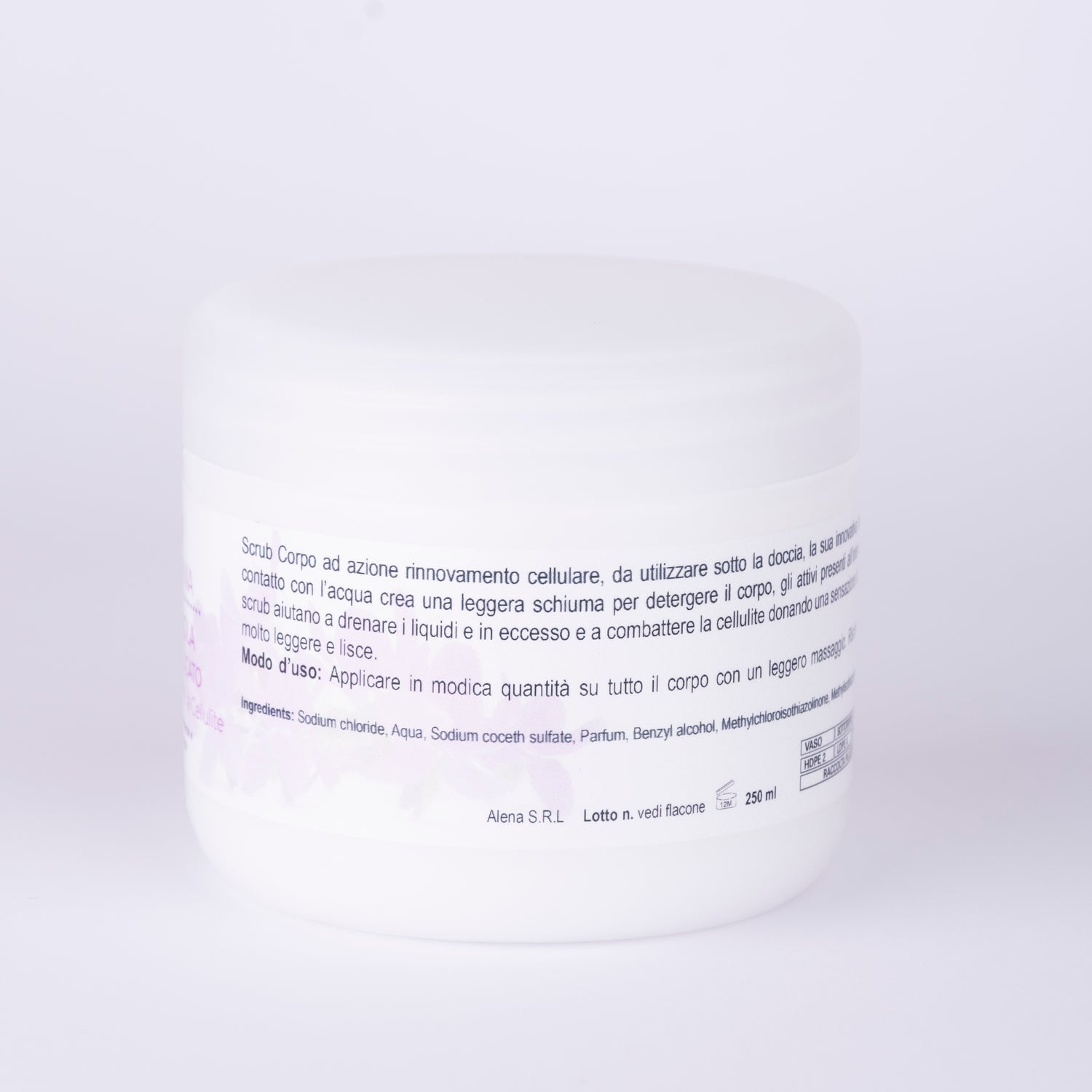 Mammola Scrub Delicato ritenzione idrica, cellulite gravidanza e allattamento